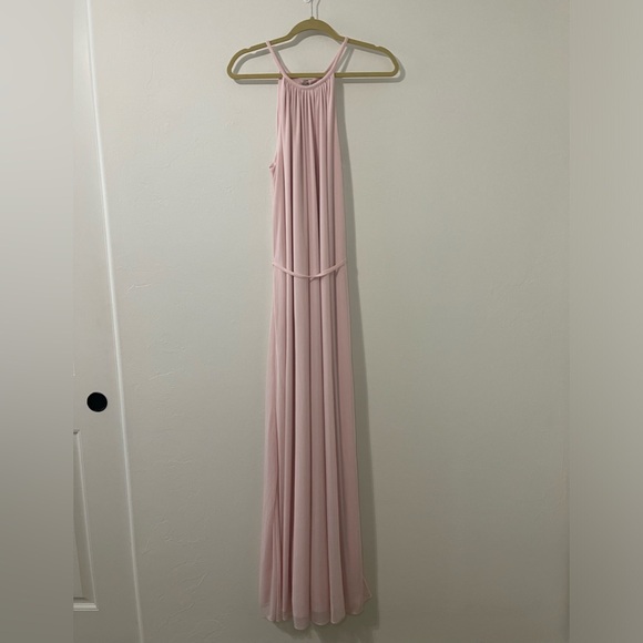 Azazie Pale Pink Dress, floor length - Picture 5 of 9